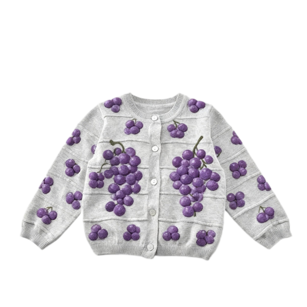 pring Girls 100% Cotton Baby Clothes - Soft Ventilate Jacquard Cardigan for Toddlers
